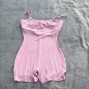 SKIMS Lilac Ribbed Romper
